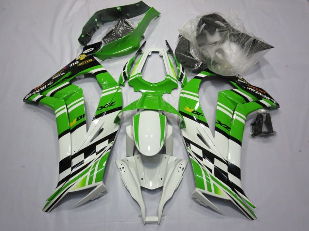 Purchase 2011-2015 White Green Yellow Black Maxxis Dunlop Kawasaki ZX10R Motorcycle Fairing UK