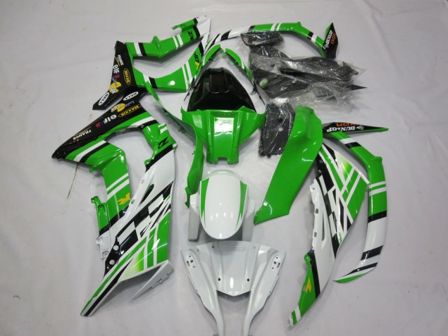 Purchase 2011-2015 White Green Yellow Black Maxxis Dunlop Kawasaki ZX10R Motorcycle Fairings UK