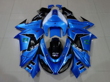 Purchase 2006-2007 Liquid Blue Glossy Black Kawasaki ZX10R Motorcycle Fairings UK