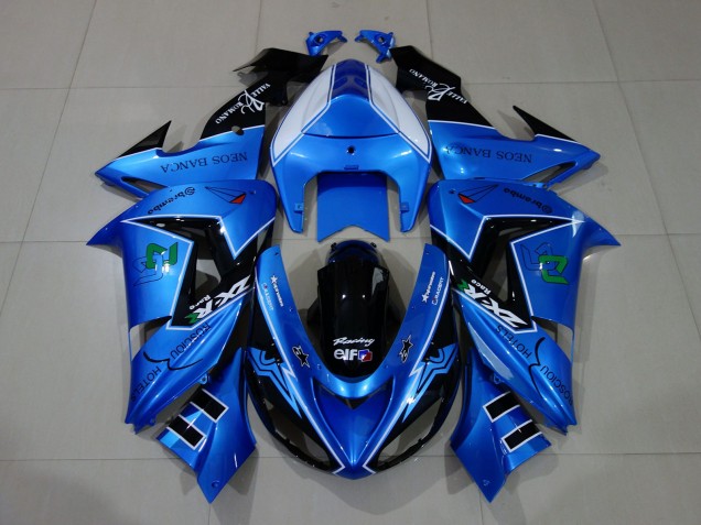 Purchase 2006-2007 Liquid Blue Glossy Black Kawasaki ZX10R Motorcycle Fairings UK