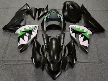 Purchase 2004-2005 Matte Black and Green Kawasaki ZX10R Motorcycle Fairings UK
