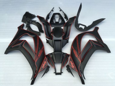 Purchase 2011-2015 Matte Black Red Kawasaki ZX10R Motorcycle Fairings UK