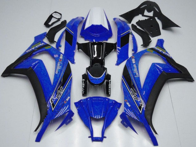 Purchase 2011-2015 White Blue Glossy Black OEM Style Kawasaki ZX10R Motorcycle Fairings UK