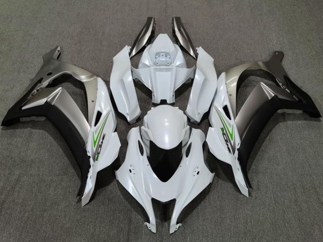 Purchase 2016-2020 Pearl White Silver Kawasaki ZX10R Motorcycle Fairings UK