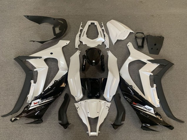 Purchase 2011-2015 Pearl White Glossy Black Matte Black Kawasaki ZX10R Motorcycle Fairings UK
