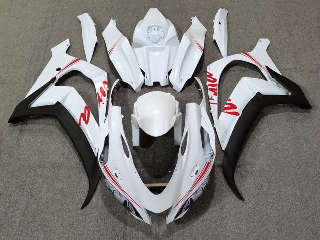 Purchase 2016-2020 Pearl White Black Red Kawasaki ZX10R Motorcycle Fairings UK