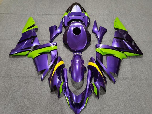 Purchase 2004-2005 Purple Green and Yellow Kawasaki ZX10R Motorcycle Fairings UK