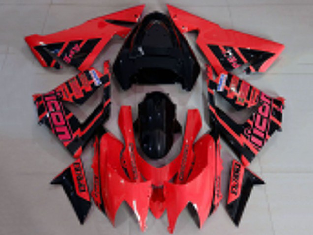 Purchase 2004-2005 Red and Black Logo Kawasaki ZX10R Motorcycle Fairings UK