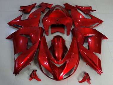 Purchase 2006-2007 Deep Red Kawasaki ZX10R Motorcycle Fairings UK