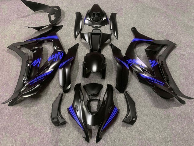 Purchase 2016-2020 Matte Black Blue Ninja Kawasaki ZX10R Motorcycle Fairings UK