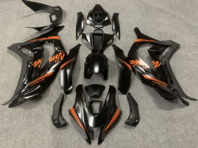 Purchase 2016-2020 Matte Black Orange Ninja Kawasaki ZX10R Motorcycle Fairings UK