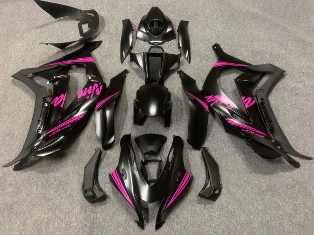 Purchase 2016-2020 Matte Black Pink Ninja Kawasaki ZX10R Motorcycle Fairings UK