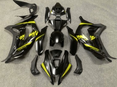 Purchase 2016-2020 Matte Black Yellow Ninja Kawasaki ZX10R Motorcycle Fairings UK