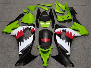 Purchase 2008-2010 Green Matte Black Red White Shark Kawasaki ZX10R Motorcycle Fairings UK