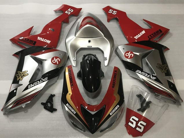 Purchase 2006-2007 Red Silver Gold Black Kawasaki ZX10R Motorcycle Fairings UK