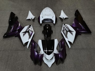 Purchase 2004-2005 White Purple and Black Kawasaki ZX10R Motorcycle Fairings UK