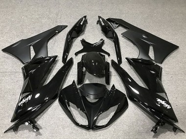 Purchase 2009-2012 Glossy Black Matte Black Kawasaki ZX6R Motorcycle Fairing UK