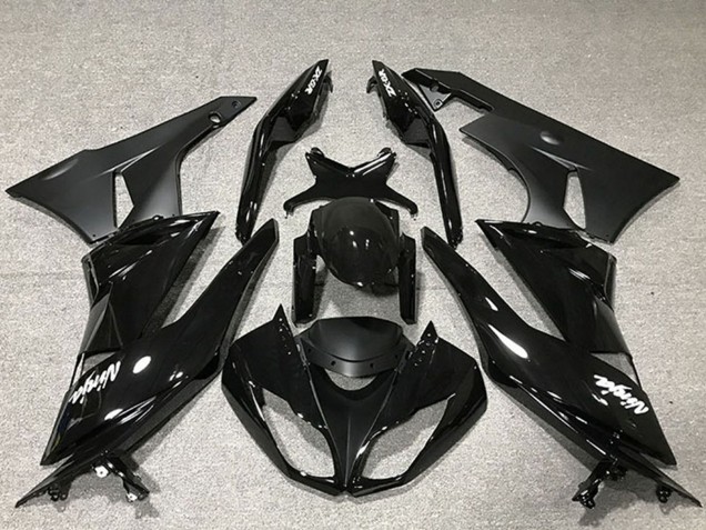 Purchase 2009-2012 Glossy Black Matte Black Kawasaki ZX6R Motorcycle Fairing UK