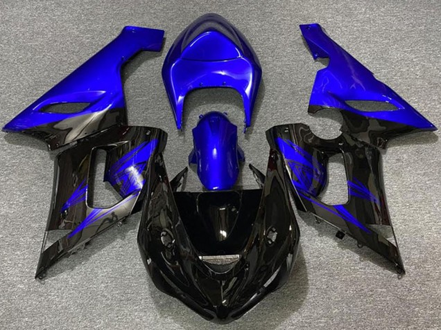 Purchase 2005-2006 Blue Glossy Black Kawasaki ZX6R Motorcycle Fairings UK