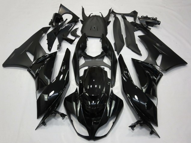 Purchase 2009-2012 Glossy Black Matte Black Kawasaki ZX6R Motorcycle Fairings UK