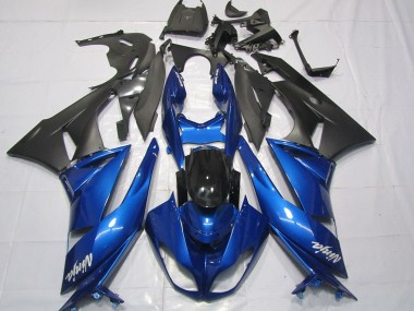 Purchase 2009-2012 Blue Glossy Black Matte Black White Ninja Kawasaki ZX6R Motorcycle Fairings UK