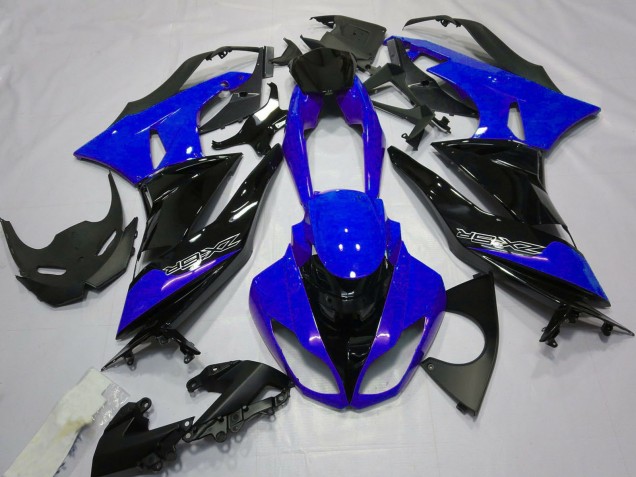 Purchase 2009-2012 Blue Glossy Black Kawasaki ZX6R Motorcycle Fairings UK