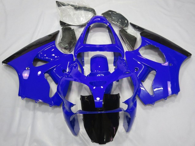Purchase 2000-2002 Blue Glossy Black Kawasaki ZX6R Motorcycle Fairings UK