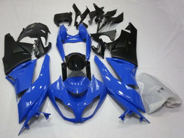 Purchase 2009-2012 Blue Glossy Black Matte Black Kawasaki ZX6R Motorcycle Fairings UK