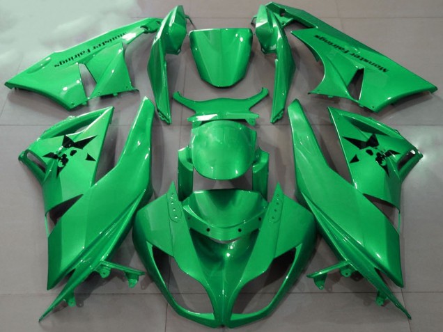 Purchase 2009-2012 Green Kawasaki ZX6R Motorcycle Fairings UK