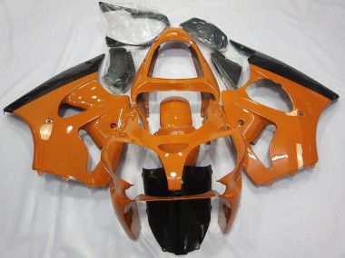 Purchase 2000-2002 Orange Glossy Black Kawasaki ZX6R Motorcycle Fairings UK