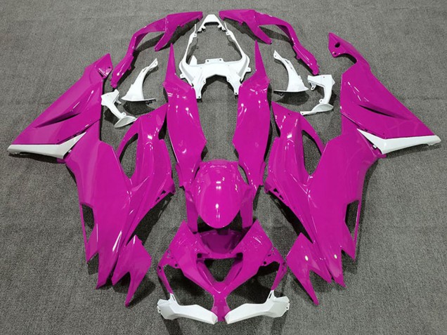 Purchase 2019-2022 White Hot Pink Kawasaki ZX6R Motorcycle Fairings UK