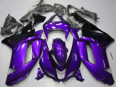Purchase 2007-2008 Glossy Purple Black Kawasaki ZX6R Motorcycle Fairings UK