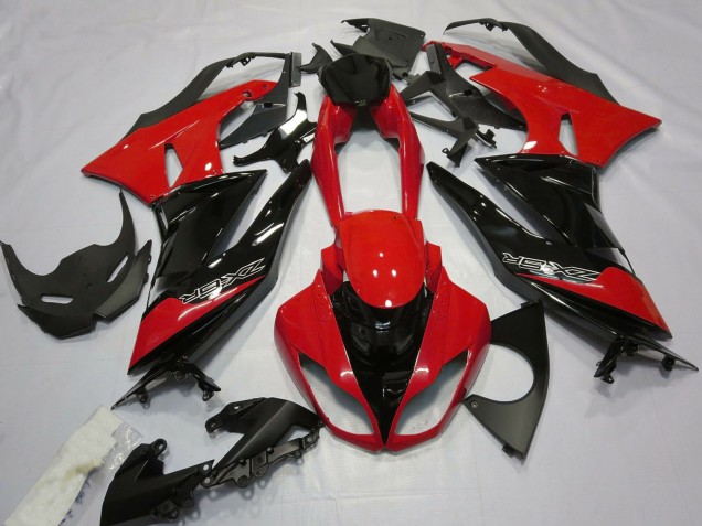 Purchase 2009-2012 Red Glossy Black Kawasaki ZX6R Motorcycle Fairings UK