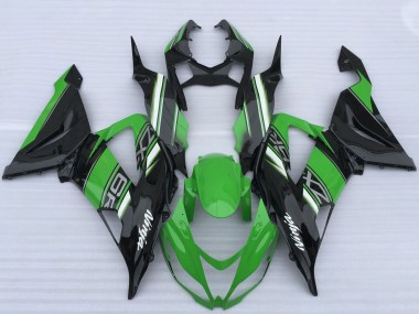 Purchase 2013-2018 Green Black White Kawasaki ZX6R Motorcycle Fairings UK