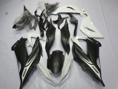 Purchase 2013-2018 White Matte Black Kawasaki ZX6R Motorcycle Fairings UK