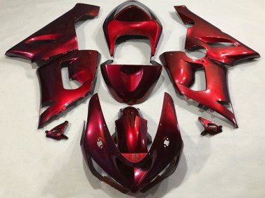 Purchase 2005-2006 Metallic Red Kawasaki ZX6R Motorcycle Fairings UK