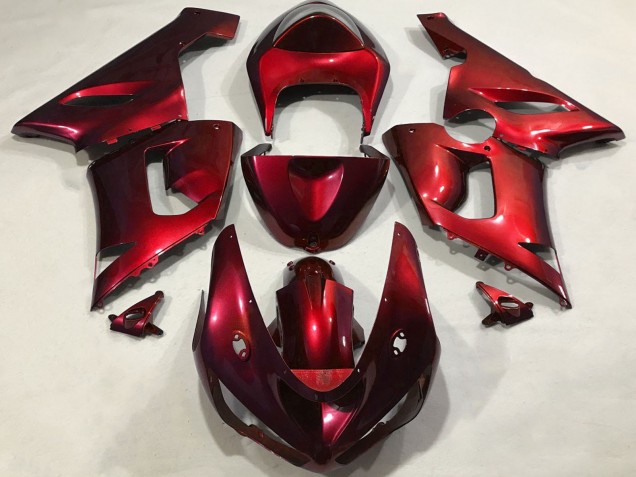 Purchase 2005-2006 Metallic Red Kawasaki ZX6R Motorcycle Fairings UK