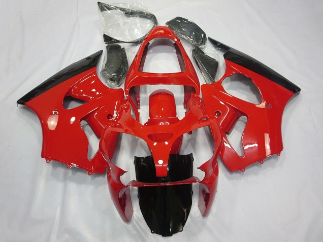 Purchase 2000-2002 Red Glossy Black Kawasaki ZX6R Motorcycle Fairings UK