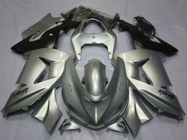 Purchase 2003-2004 Silver Kawasaki ZX6R Motorcycle Fairings UK