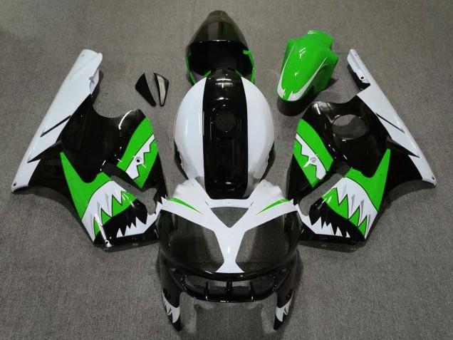 Purchase 2002-2006 Green Black White Shark Kawasaki ZX12R Motorcycle Fairings UK
