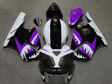 Purchase 2002-2006 Purple Black White Shark Kawasaki ZX12R Motorcycle Fairings UK