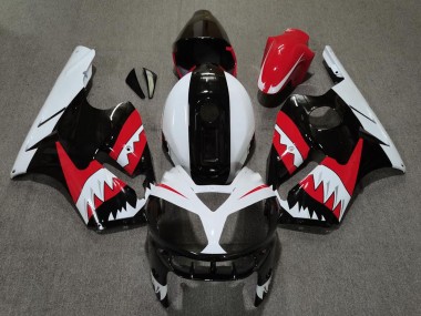 Purchase 2002-2006 Red Black White Shark Kawasaki ZX12R Motorcycle Fairings UK
