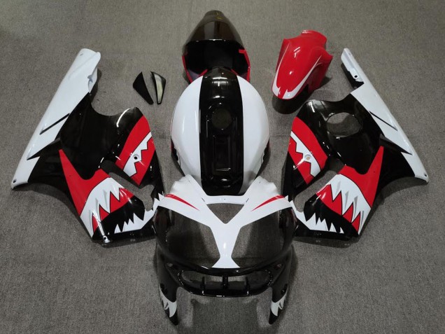 Purchase 2002-2006 Red Black White Shark Kawasaki ZX12R Motorcycle Fairings UK