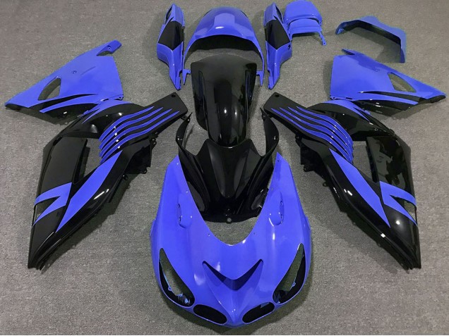 Purchase 2006-2011 Blue Glossy Black Kawasaki ZX14R Motorcycle Fairings UK