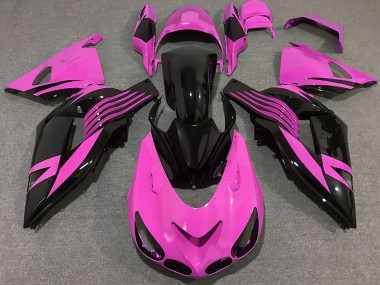 Purchase 2006-2011 Pink Glossy Black Kawasaki ZX14R Motorcycle Fairings UK