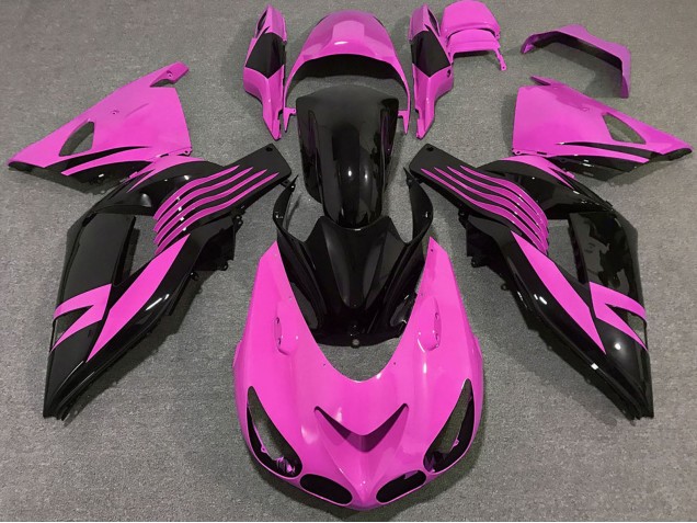 Purchase 2006-2011 Pink Glossy Black Kawasaki ZX14R Motorcycle Fairings UK