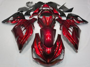 Purchase 2012-2024 Red Glossy Black Kawasaki ZX14R Motorcycle Fairing UK