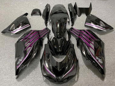 Purchase 2012-2024 Glossy Black Purple Kawasaki ZX14R Motorcycle Fairings UK