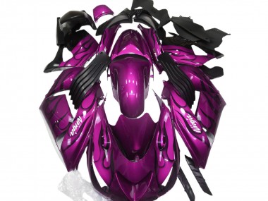 Purchase 2006-2011 Purple Black Flame White Ninja Kawasaki ZX14R Motorcycle Fairing UK