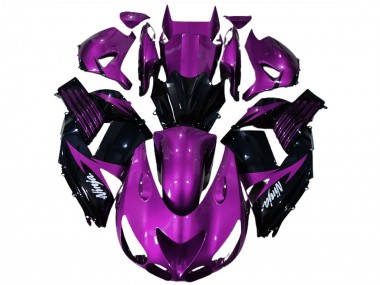 Purchase 2006-2011 Purple Glossy Black White Ninja Kawasaki ZX14R Motorcycle Fairings UK